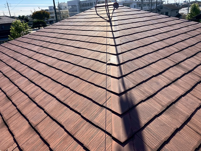 スレート屋根の隅棟